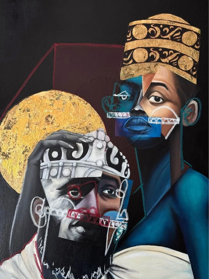Malik Roberts "The Queen and I" original oil painting 1 of 1 - photo 3
