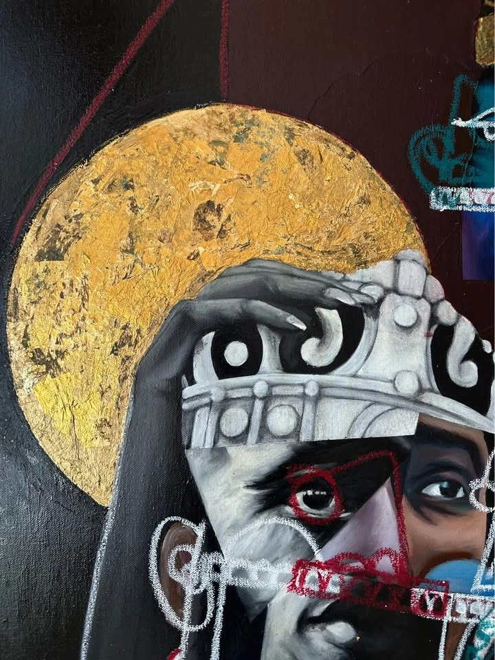 Malik Roberts "The Queen and I" original oil painting 1 of 1 - photo 4