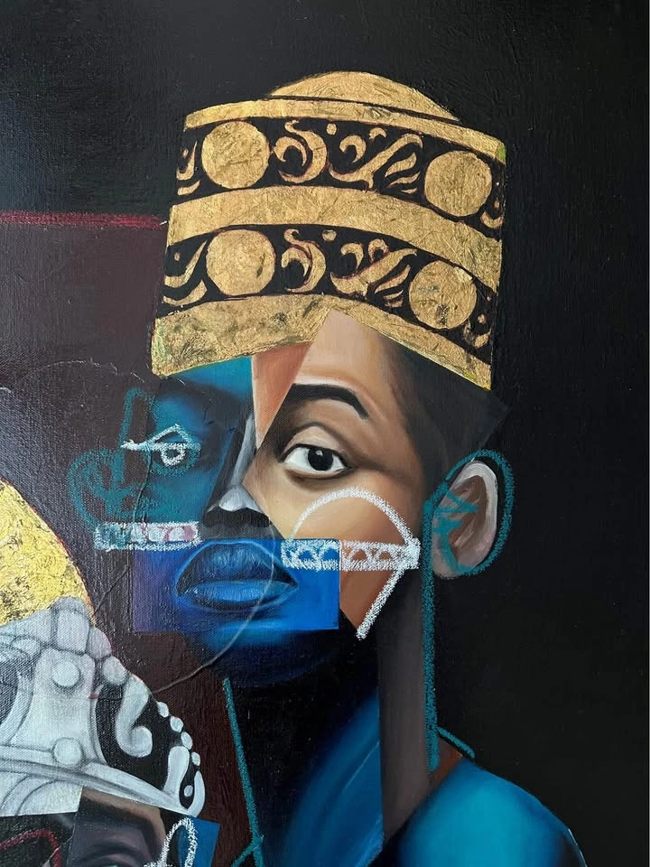 Malik Roberts "The Queen and I" original oil painting 1 of 1 - photo 5