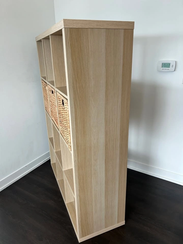 IKEA KALLAX Bookcase with 3 BRANÄS Rattan Baskets - photo 4