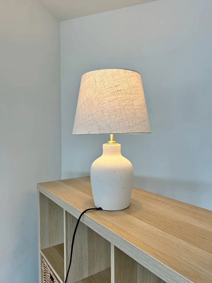 IKEA BLIDVÄDER Table Lamp – Off-White Ceramic / Beige