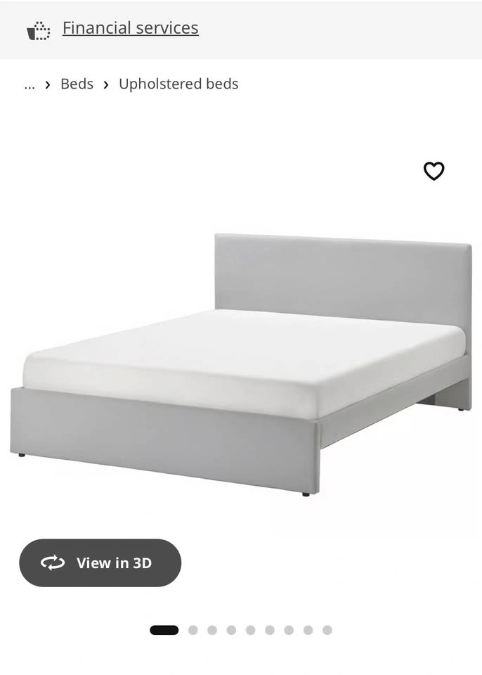MUST GO ASAP! IKEA GLADSTAD Upholstered Queen Bed Frame - photo 4