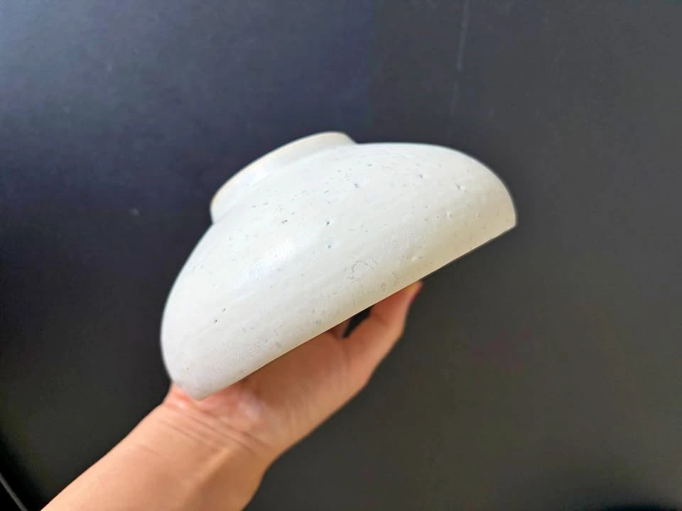 Handmade Speckled White Ceramic Bowl