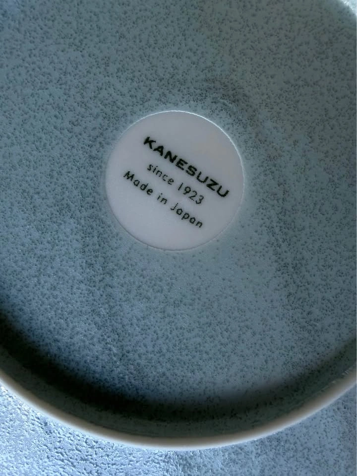 Kanesuzu Japan Speckled Blue Ceramic Plate 17.5cm - photo 3