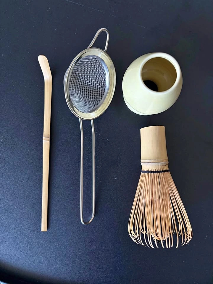 4-Piece Bamboo Matcha Whisk Set