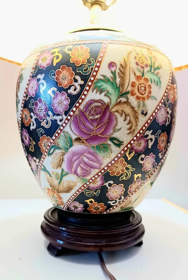 Satsuma Crackled Porcelain Table Lamp image indicator(2)