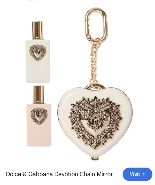 Brand New Dolce & Gabbana Heart Charm Chain Mirror - photo 4