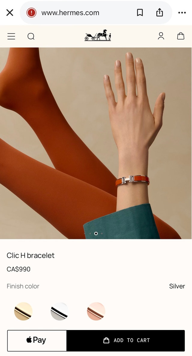 Mint condition Authentic Hermès Clic H Bracelet PM - photo 5