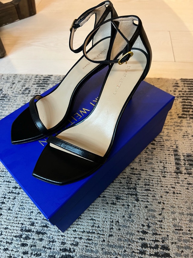 New Stuart Weitzman ankle-strap leather sandals heels - photo 2