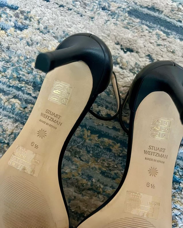 New Stuart Weitzman ankle-strap leather sandals heels - photo 4