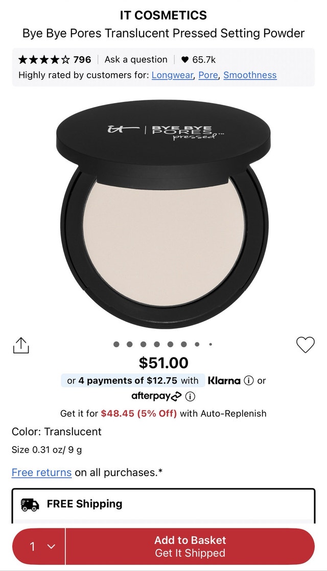 BNIB IT COSMETICS Bye Bye Pores Pressed Setting Powder - photo 2