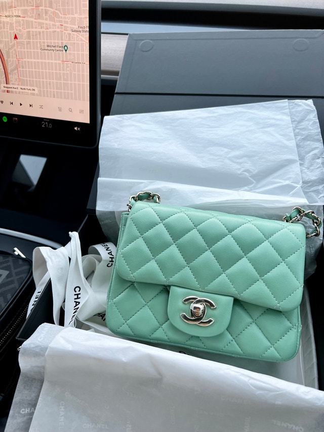 Brand New Mint condition Chanel Lambskin Square Mini