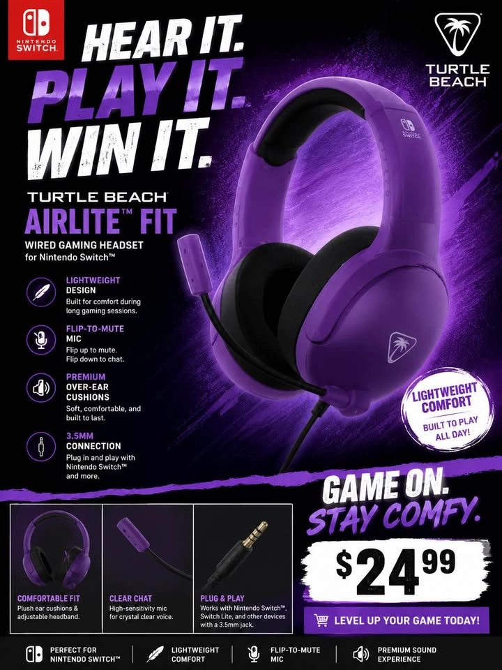 Turtle Beach AIRLITE FIT Gaming Headset