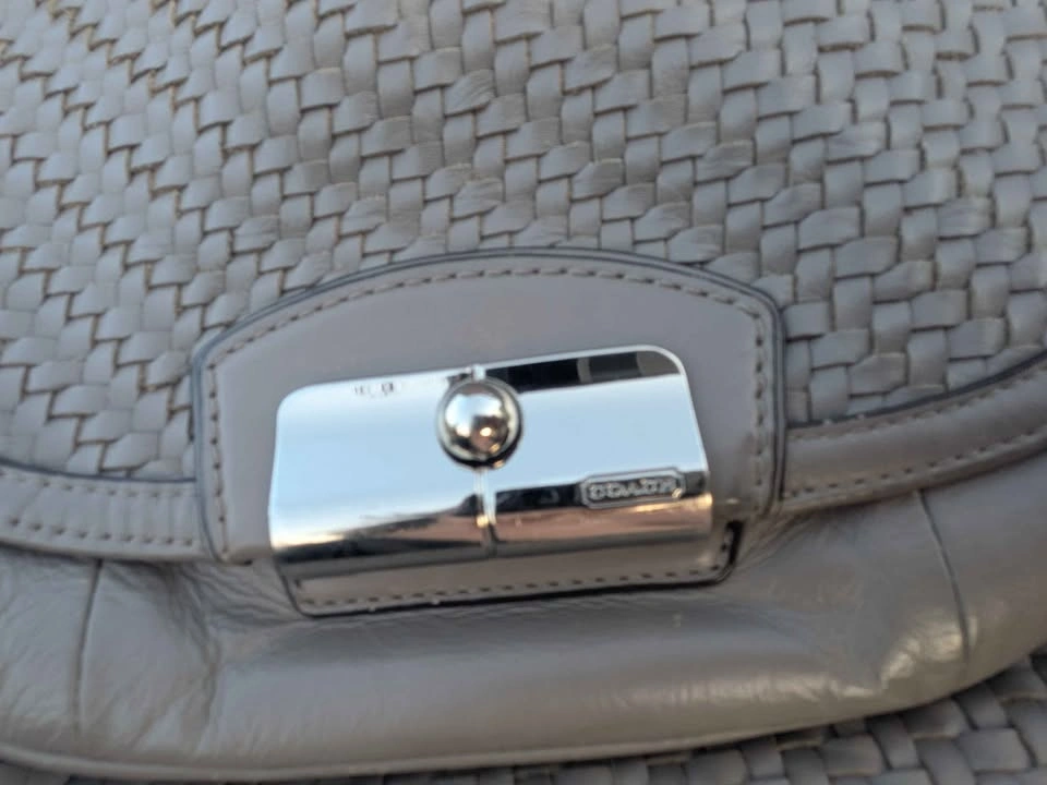 Coach Kristin Woven Leather Round Satchel / Shoulder Bag - photo 3