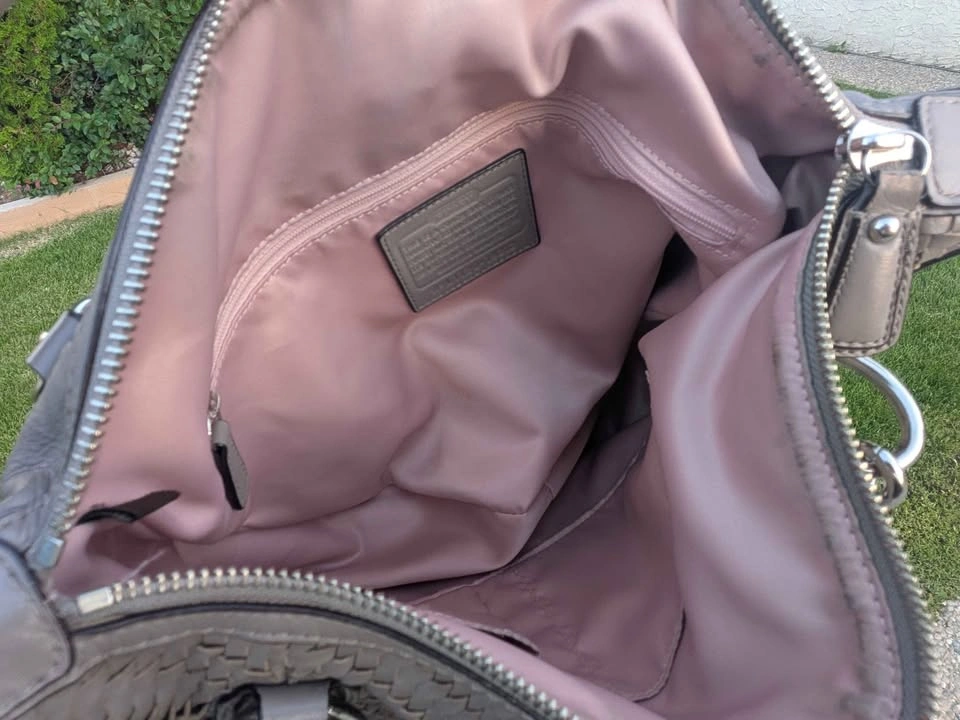 Coach Kristin Woven Leather Round Satchel / Shoulder Bag - photo 5
