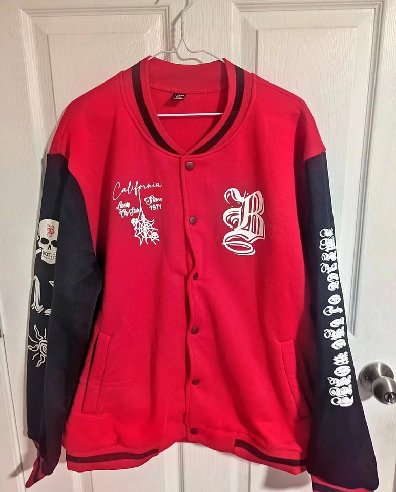 Men's XL/L Clothing Bundle - Hoodies, Varsity Jacket, Polo & Tee
