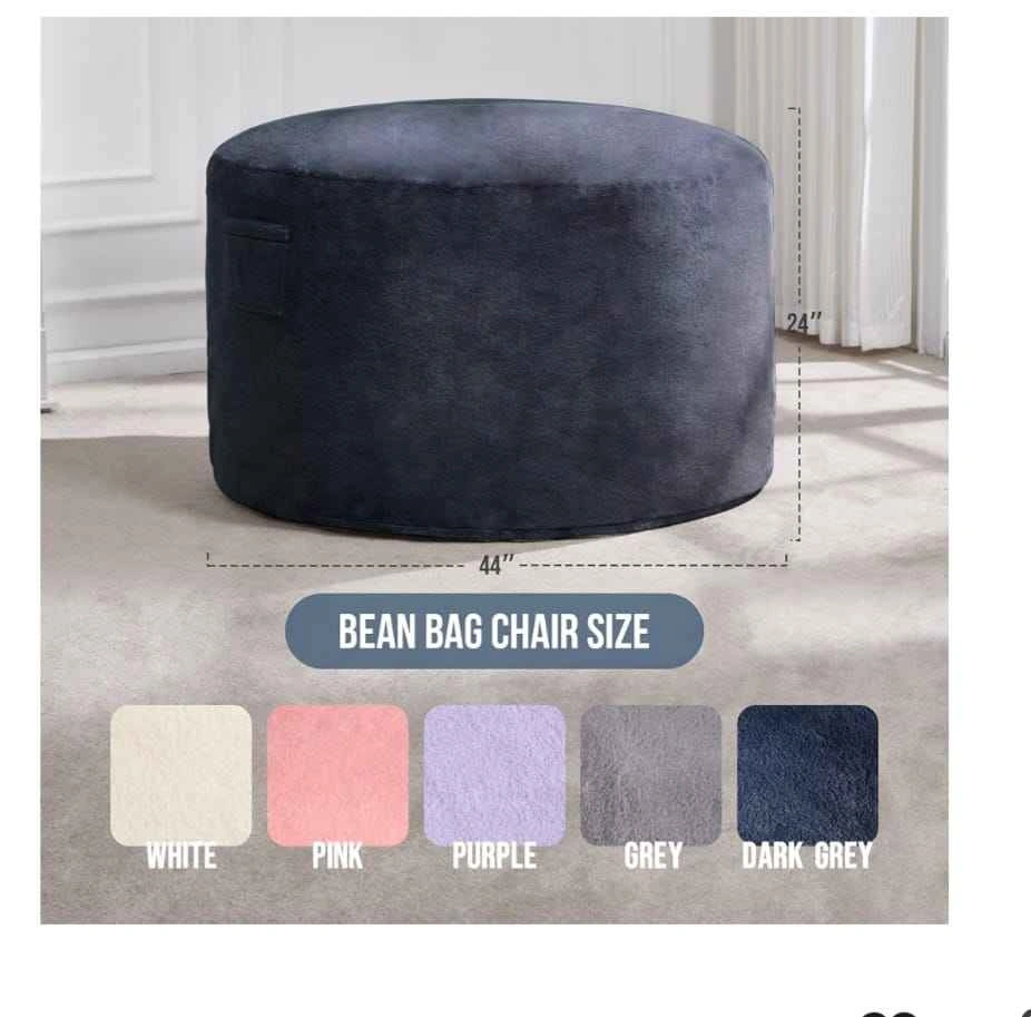 Brand new Adult 4FT Bean Bag Chair Lounger, Dark Grey - photo 4