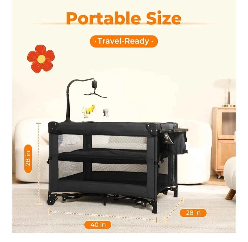 4-in-1 Portable Baby Playard, Crib, Bassinet, and Changer - photo 3