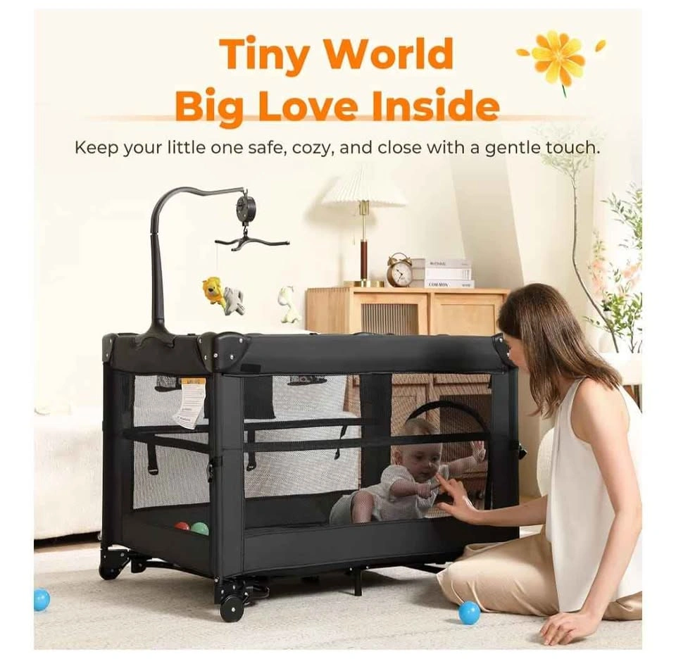 4-in-1 Portable Baby Playard, Crib, Bassinet, and Changer - photo 5