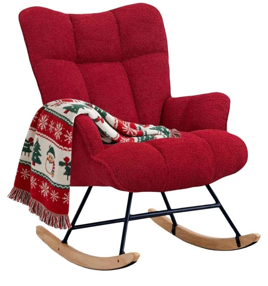 Rocking Chair Nursery Teddy Upholstered Glider Armchair - photo 2