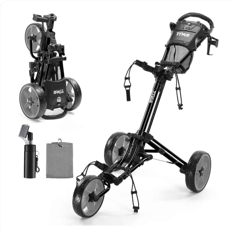 Lightweight 3-Wheel Foldable Golf Push Cart - photo 4