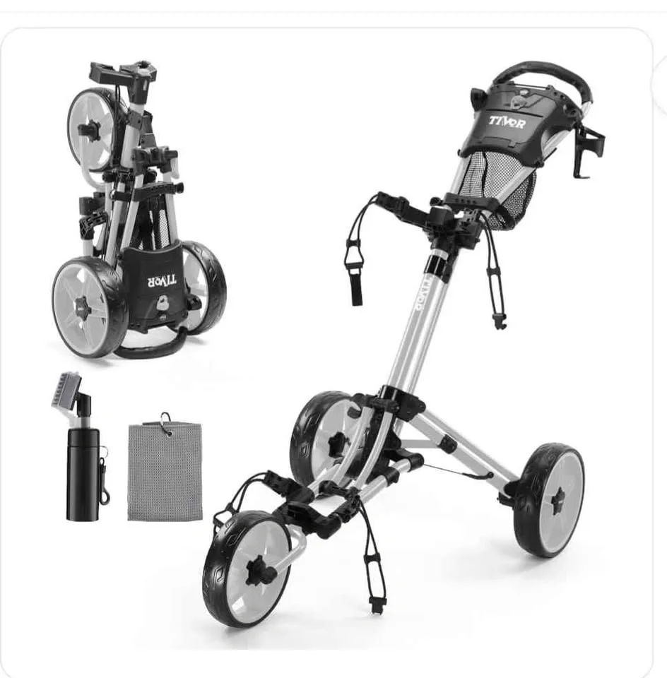 Lightweight 3-Wheel Foldable Golf Push Cart - photo 5