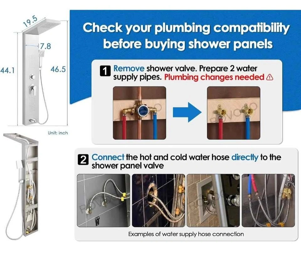 Brand new Shower Panel Tower System, 46.5", No LED - photo 5