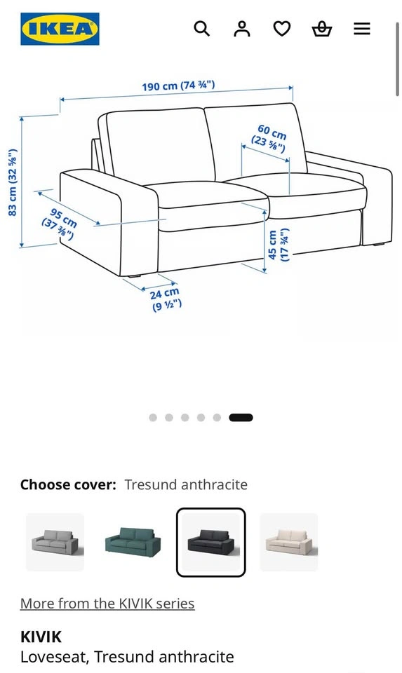 IKEA Kivik Small Sofa - photo 4