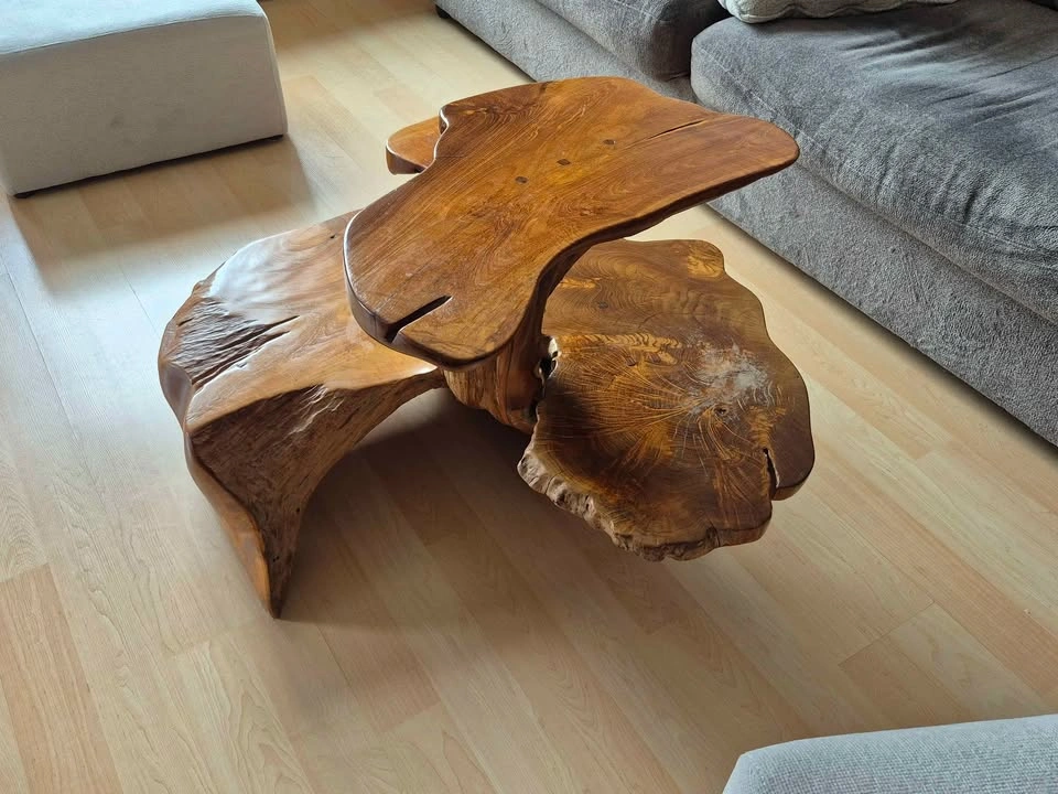 Live Edge Multi-Tier Root Coffee Table - photo 3