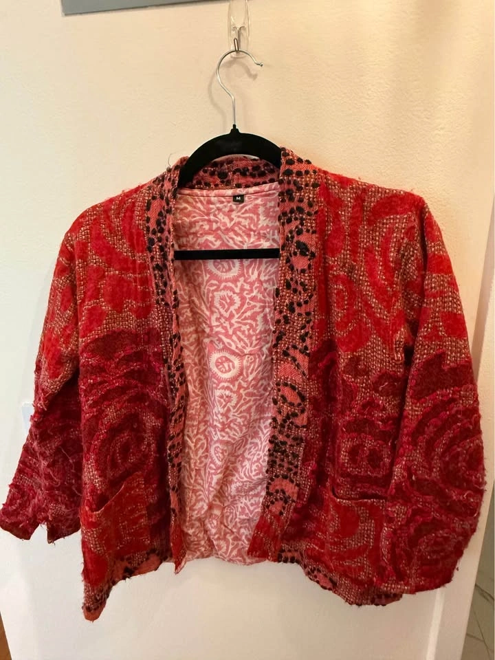 Bohemian Quilted Kantha Jacket - Size Medium - photo 3