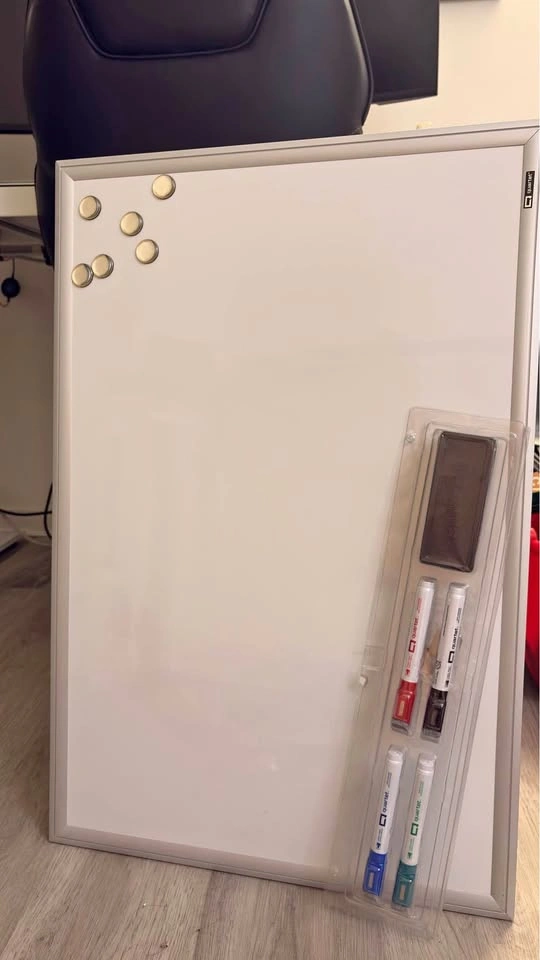 Quartet Magnetic Whiteboard with Markers and Eraser