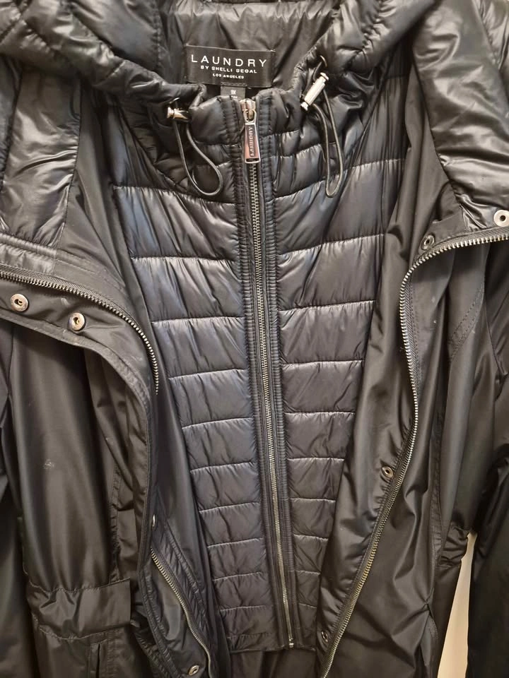 Laundry by Shelli Segal Black Double Layer Women Coat Size 1X - photo 4