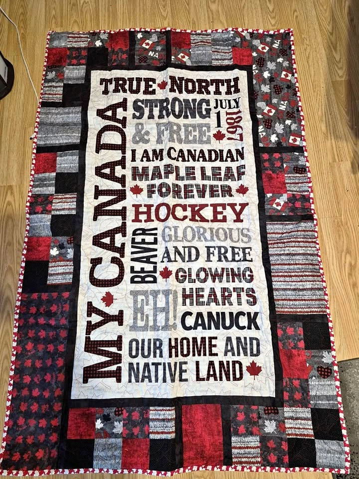 Small Lap Quilt / Blanket Canadian themed