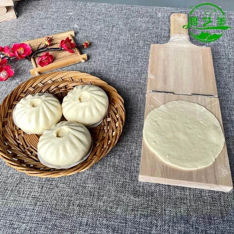 Wooden Dumpling Skin Press