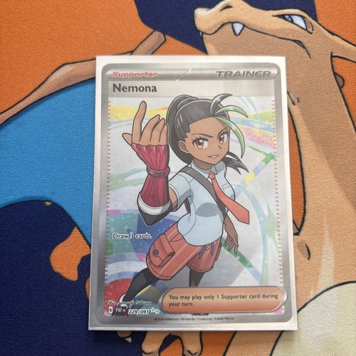 Nemona 229/091 Ultra Rare Paldean Fates Pokemon NM - photo 3