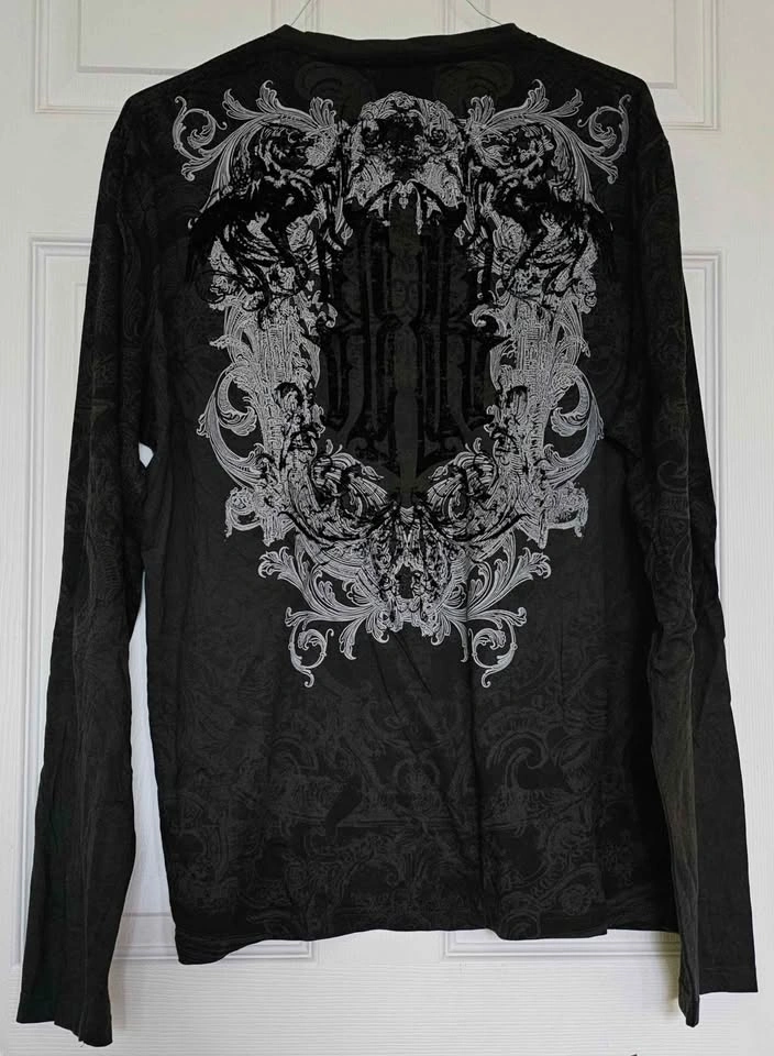 Brand New BlackArv Gothic Graphic Long-Sleeve Shirt - Men's Size - photo 2