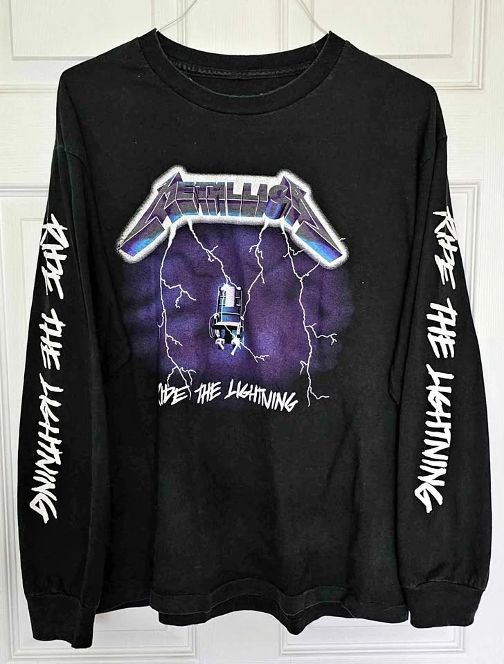 Brand New Official Metallica Ride the Lightning Long Sleeve Shir