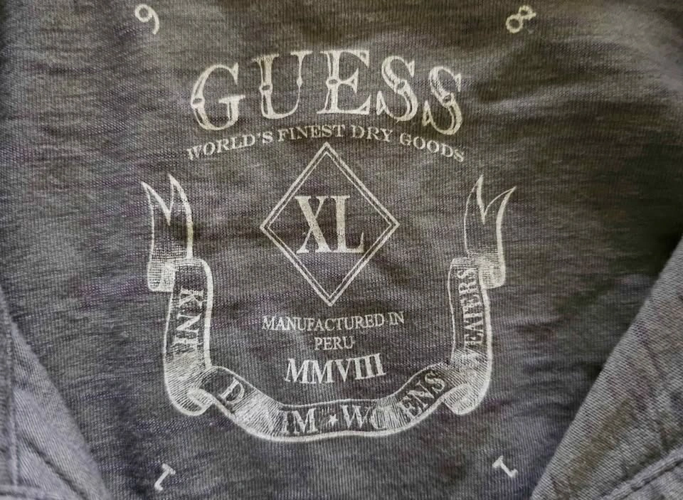 Guess Charcoal Graphic Polo Shirt - Size XL - photo 2