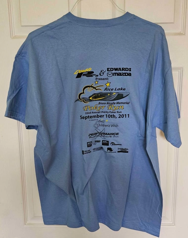 Brand New Rice Lake Charity Poker Run T-Shirt - Size XL - photo 2