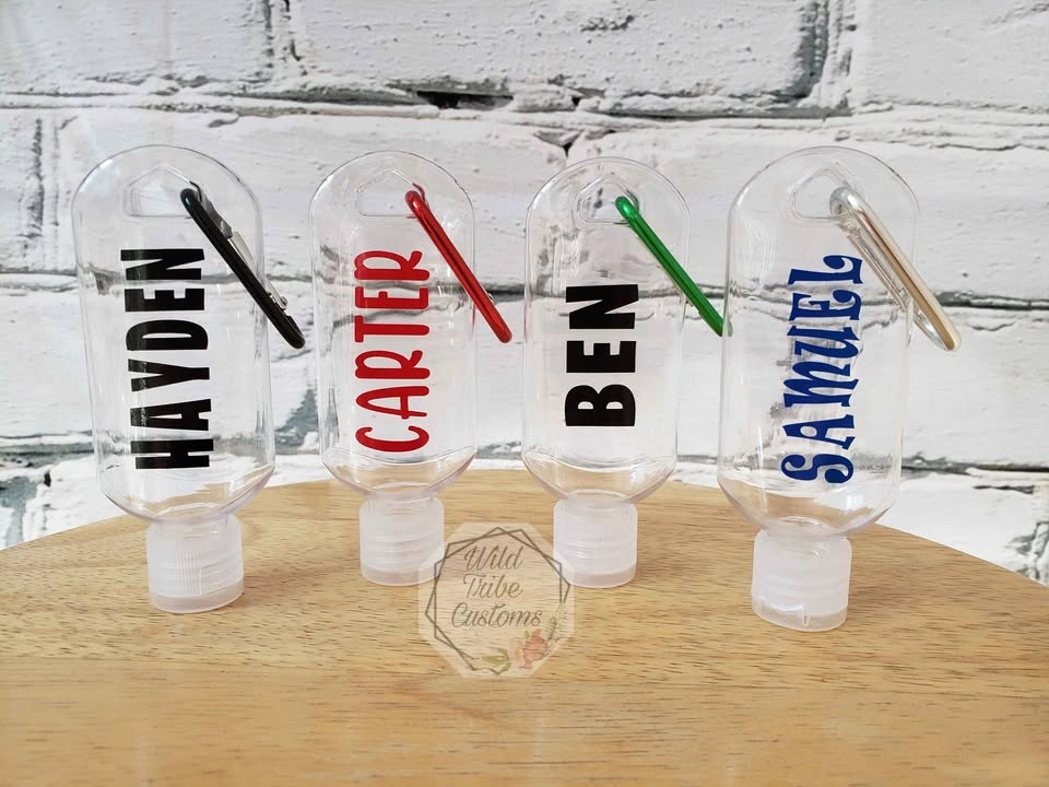 Personalized refillable sanitizer/lotion bottles