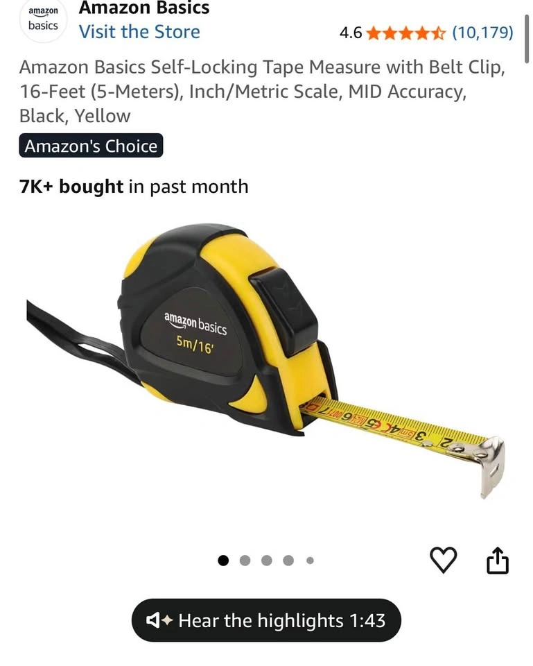 Amazon measuring tape - photo 2