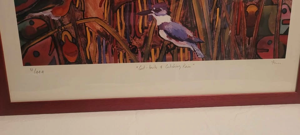 Cat-tails & Catching Rain Signed and Numbered Art Print by F.M. - photo 2