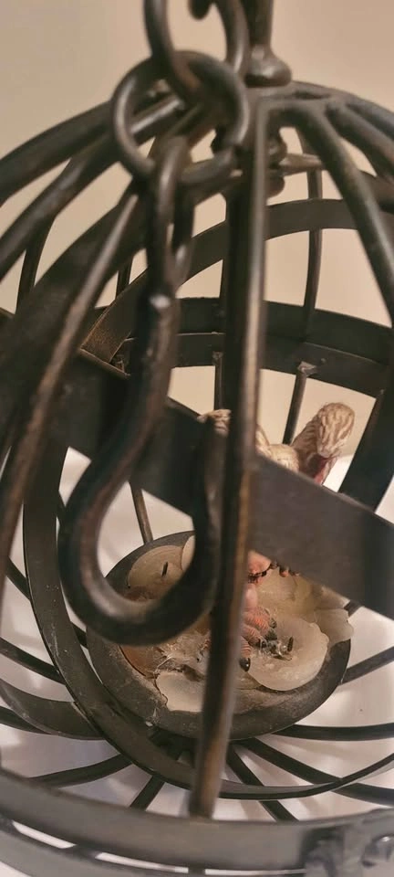 Metal Sphere Cage with Gargoyle Figurine - photo 2