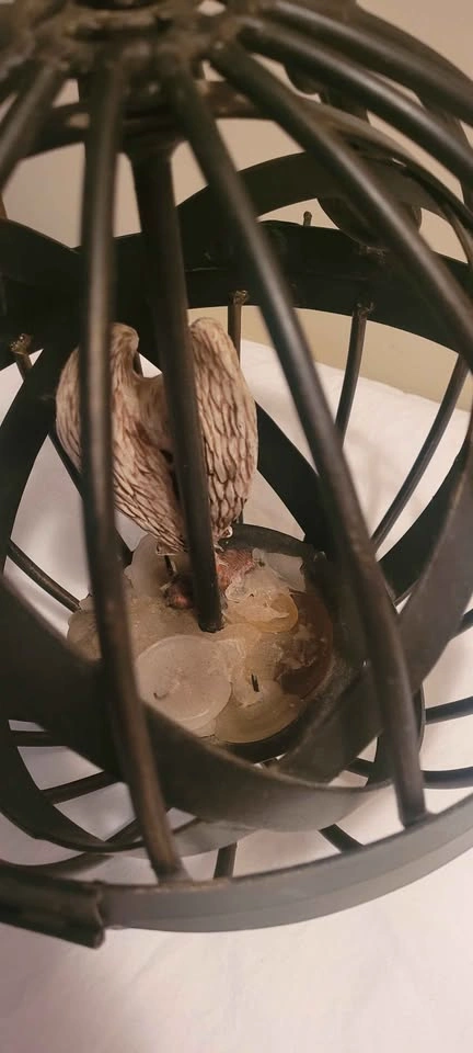 Metal Sphere Cage with Gargoyle Figurine - photo 4