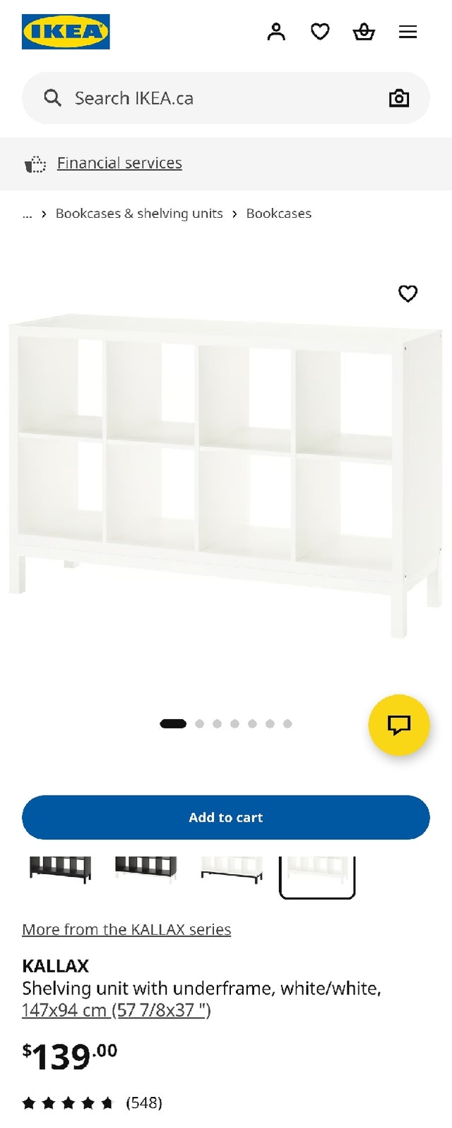 IKEA KALLAX Shelving unit with underframe - photo 2