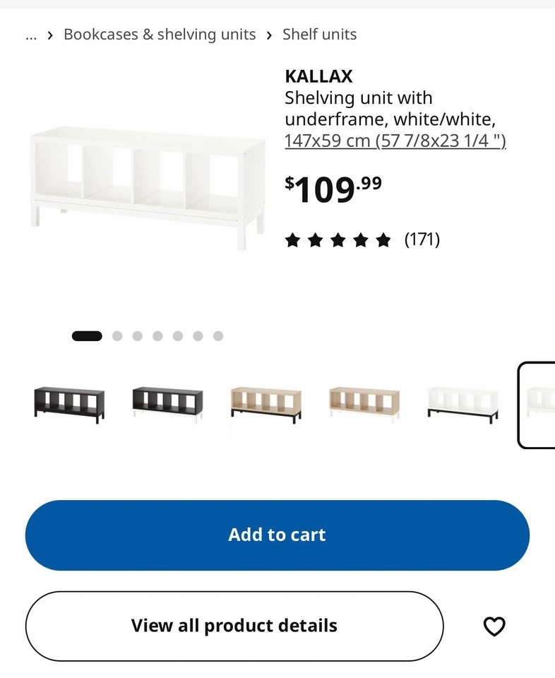 IKEA KALLAX Shelving Unit with Underframe MOVING SALE - photo 4