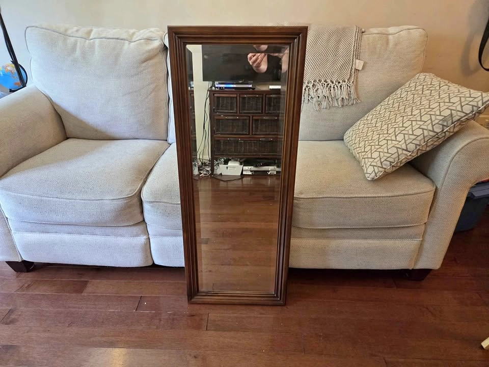 Vintage Solid Wood Wall Mounted Mirror