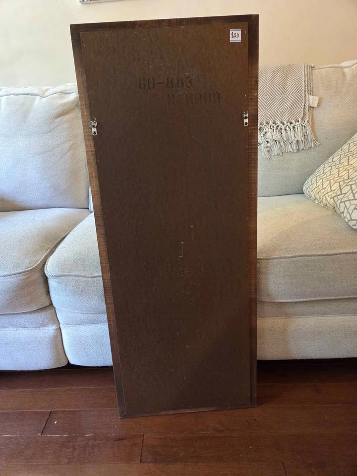 Vintage Solid Wood Wall Mounted Mirror - photo 3