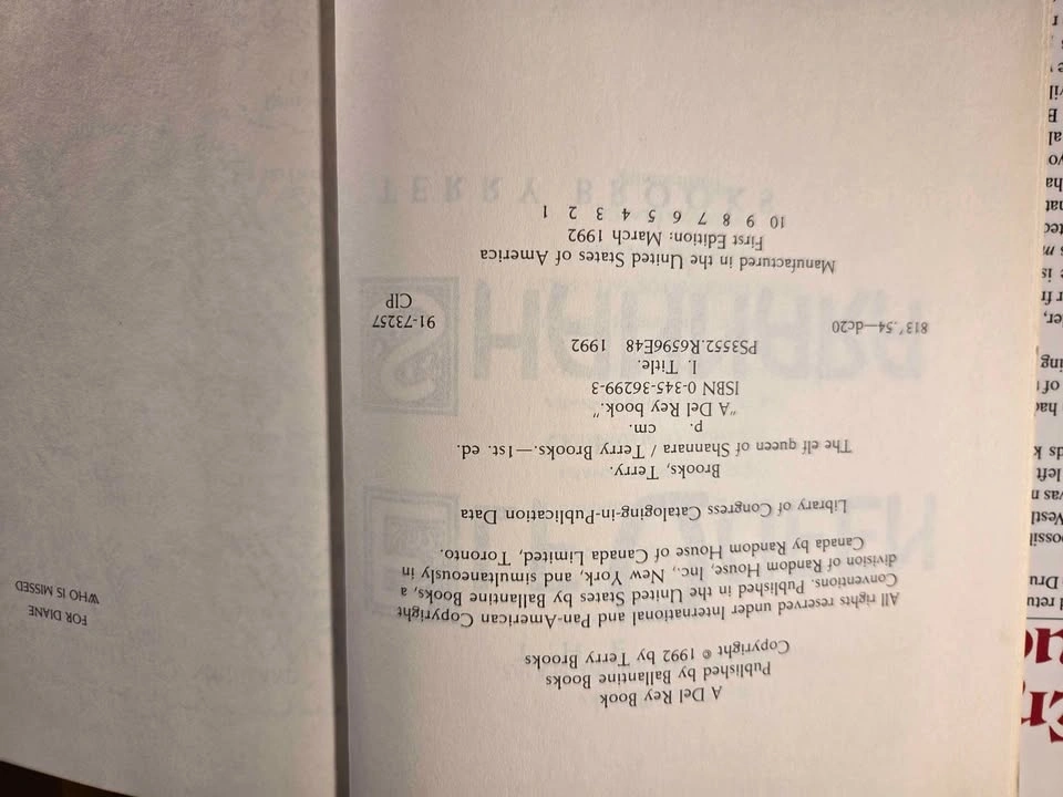 The Elf Queen of Shannara - Terry Brooks Hardcover First Edition - photo 5