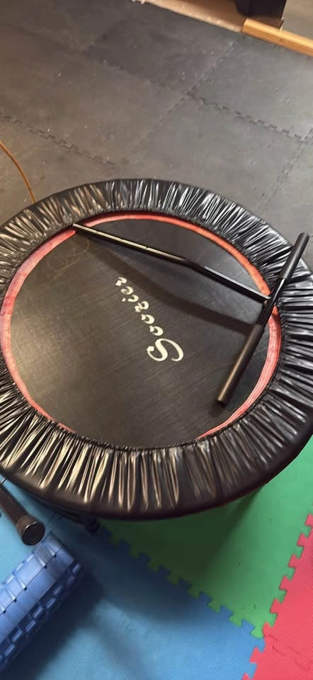 Soozier Fitness Rebounder Trampoline with Adjustable Handlebar - photo 2